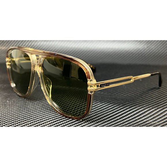 NEW! Gucci Green Men's Extra Large 63mm Sunglasses - Picture 1 of 4